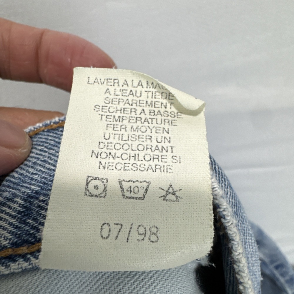 VTG 90s Tommy Hilfiger Jeans 32x29 Baggy Relaxed‎ Blue Med Wash Denim Y2K - Picture 16 of 16